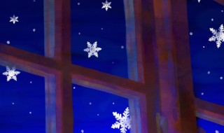 窓の雪結晶201603